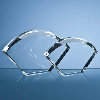 17.5cm Optical Crystal Bevelled Arch Award