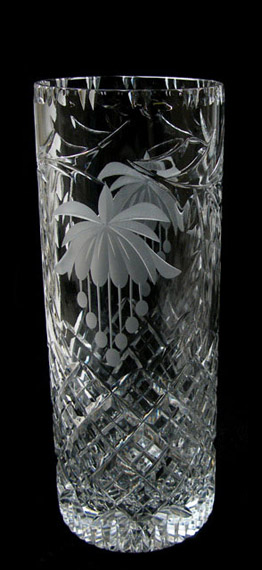 10 inch Cylinder Vase Fuchsia
