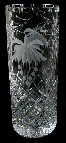 12 inch Cylinder Vase Fuchsia
