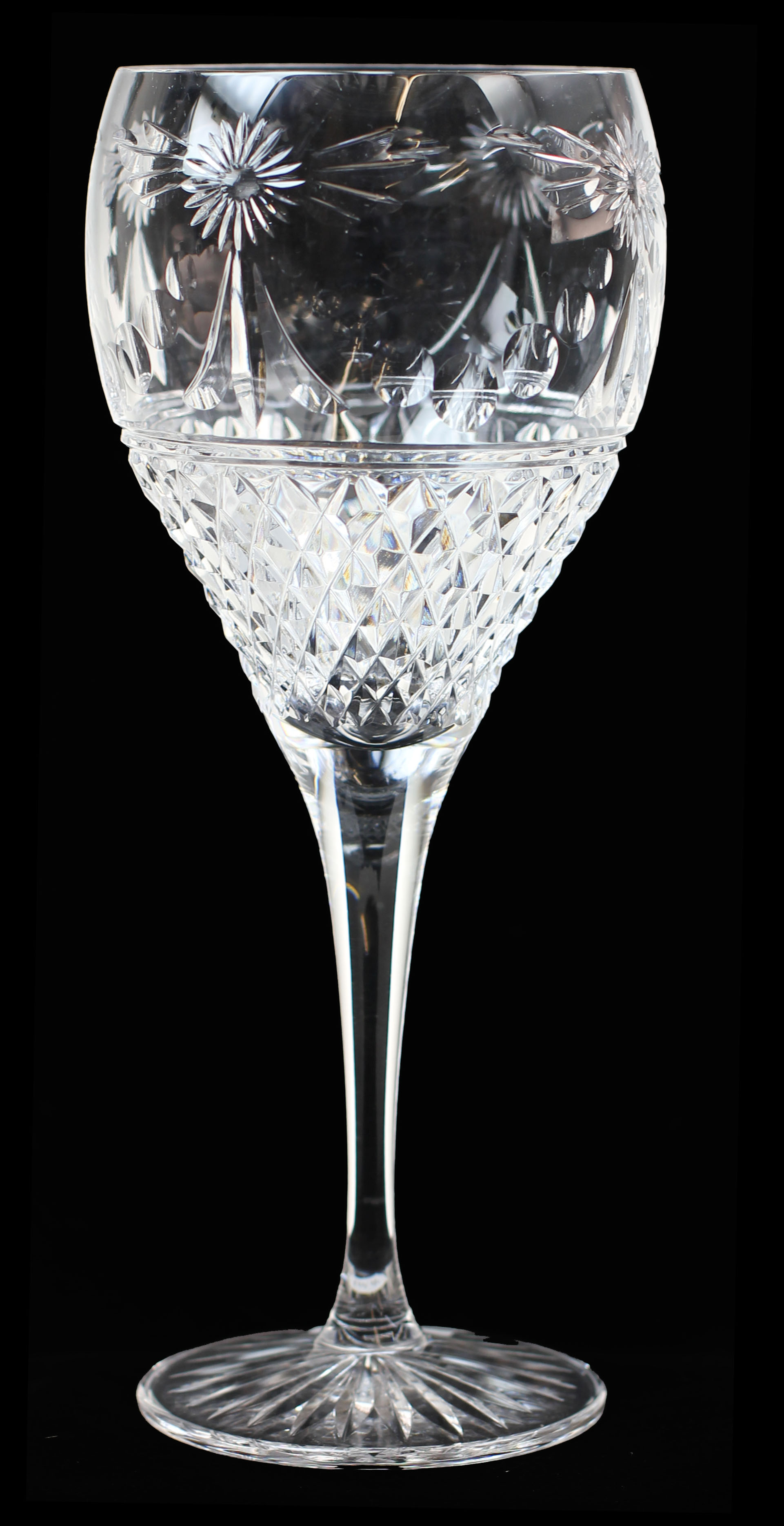 Handmade full lead crystal wine glass/goblet in our Beaconsfield design