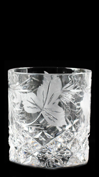 Handmade full lead crystal tumbler in our Brierley Hill Crystal Grapevine design.