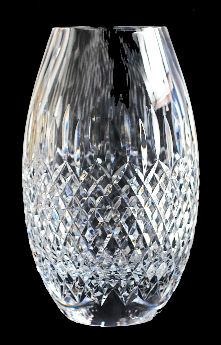 BRIERLEY HILL CRYSTAL MANHATTAN 12 inch BARREL VASE