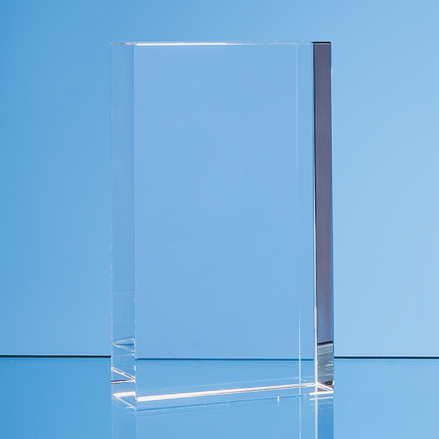 20cm x 11cm Optical Crystal Rectangle Award  H or V