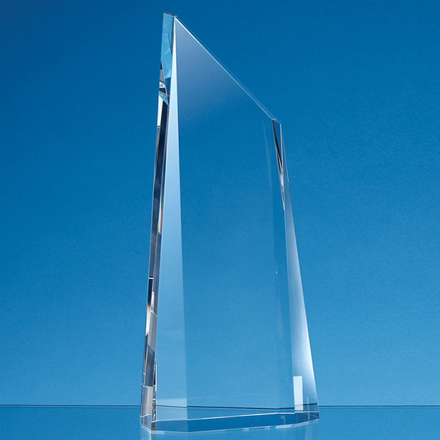 18cm Optical Crystal Facetted Peak Award