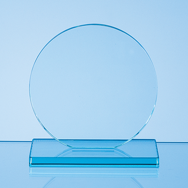 10cm x 10mm Jade Glass Circle Award