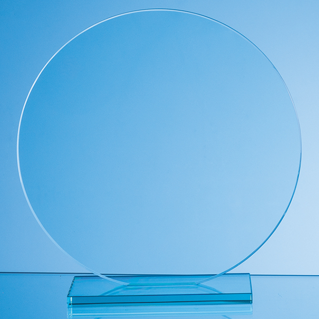 20cm x 10mm Jade Glass Circle Award