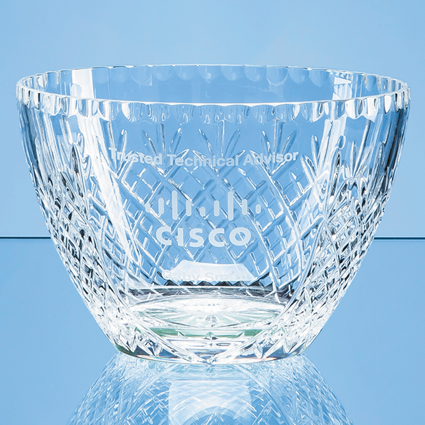 20.5cm Lead Crystal Panelled Fruit Bowl