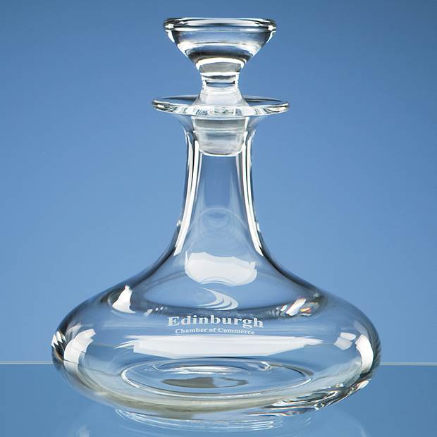 0.75ltr Handmade Round Ships Decanter