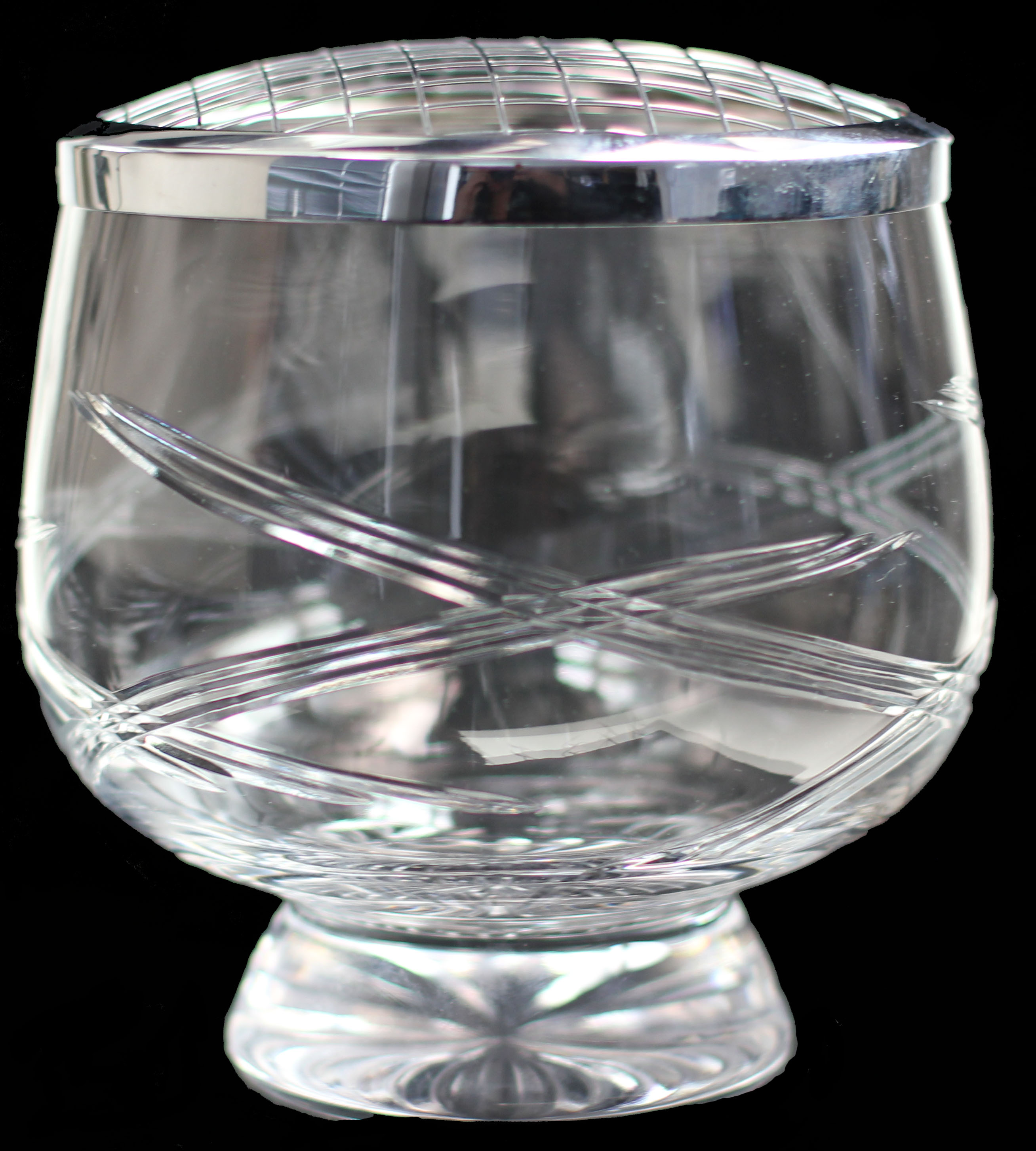 BRIERLEY HILL CRYSTAL ROSE BOWL