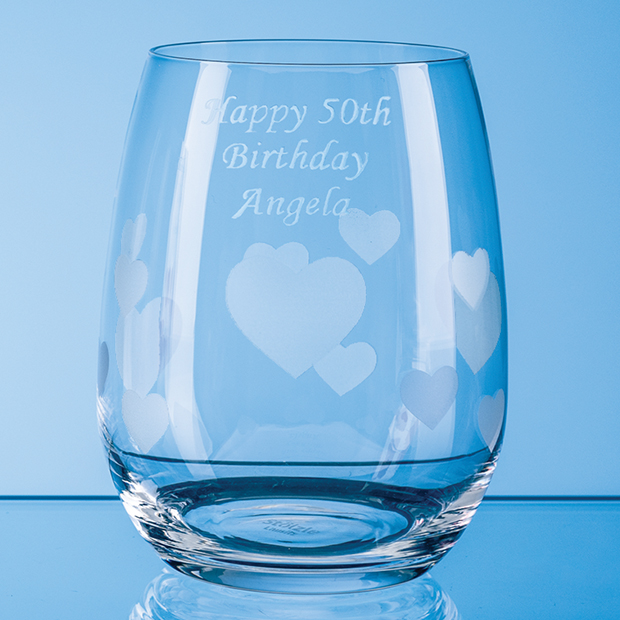 335ml L Amour Frosted Heart Whisky Tumbler