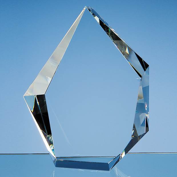 20cm Optical Crystal Facet Iceberg Award