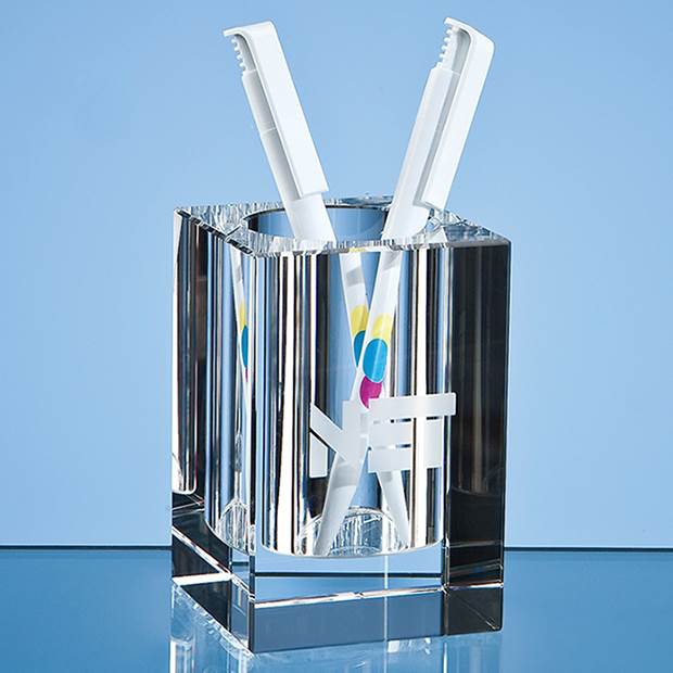 10.5cm Optical Crystal Pen Holder