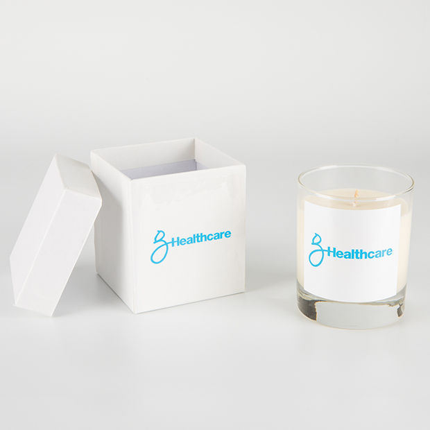 240g Clear Glass Scented Candle in a Lidded Gift Box