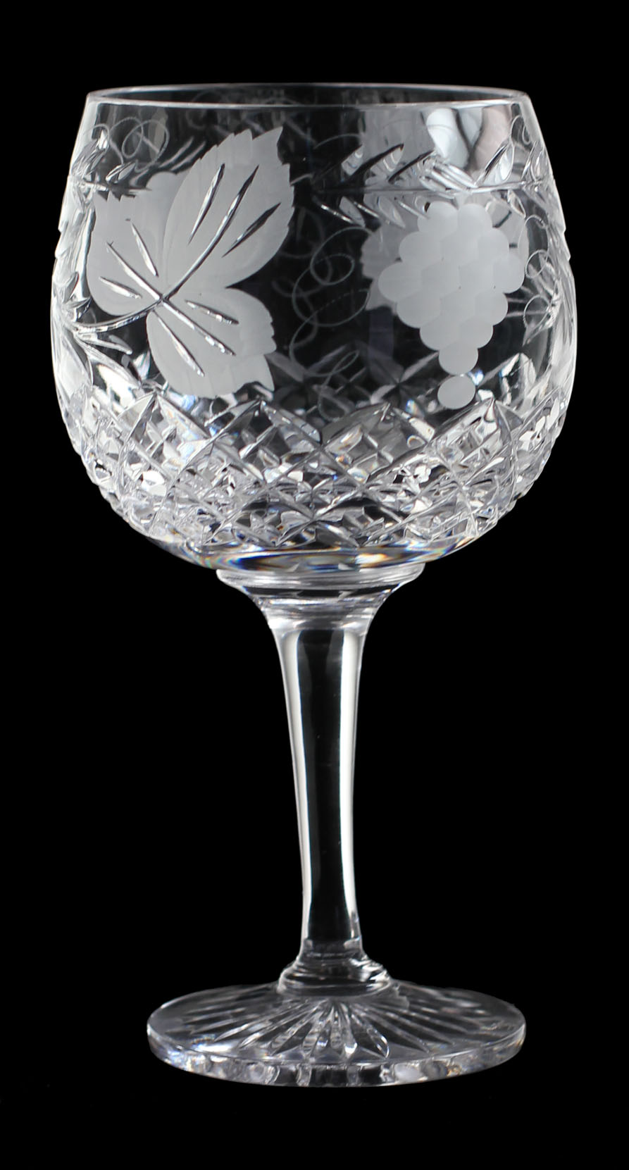GRAPEVINE CRYSTAL GIN GLASS