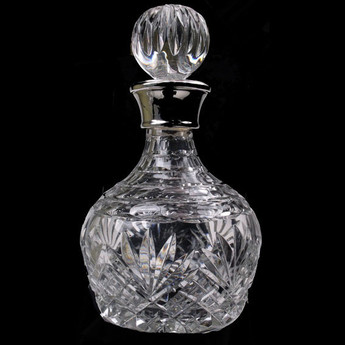 Brandy Decanter Westminster with Sterling Silver Collar